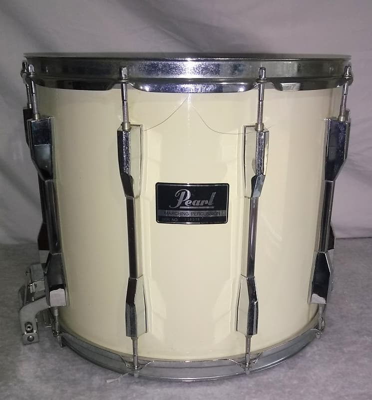 PEARL MARCHING SNARE 1990ish white wrap Reverb