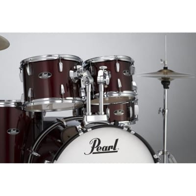 Pearl Roadshow 5pc Drum Set w/Hardware & Cymbals Wine Red RS525SC/C91 image 4