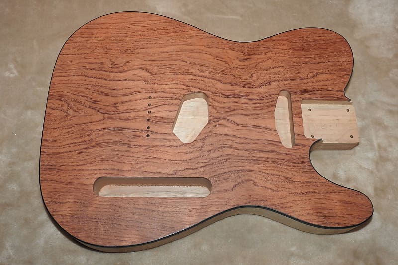 Unfinished Tele 2 Piece Center Joined Ash Body 2 Piece Pau Ferro Top With Black Binding 6lbs 6.9oz! image 1