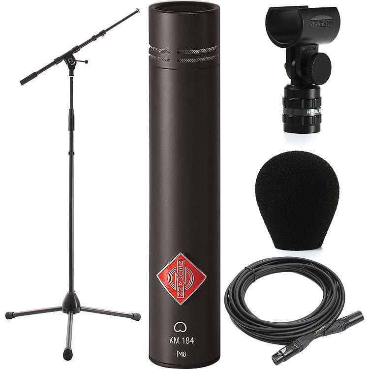 Neumann KM 184 Cardioid Small-Diaphragm Condenser Microphone Bundle - Black image 1