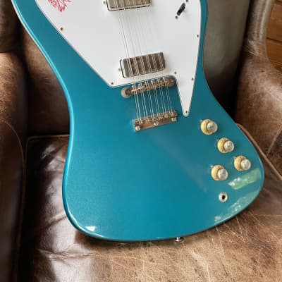 Video! 2024 Gibson Non-Reverse Firebird V XII 12 String - Aqua Mist VOS for sale