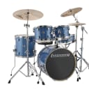 Ludwig Element Evolution 5pc Drum Set w/Zildjian ZBT Cymbals - 20" - Blue Sparkle