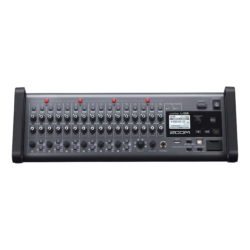 Zoom LiveTrak L20R 20-Channel Rackmount Remote-Control Digital Mixer / Recorder image 1