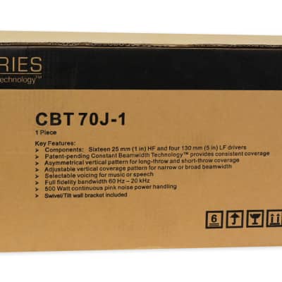 JBL CBT 70J-1 500w Black Swivel Wall Mount Line Array Column Speaker+Headset Mic image 3