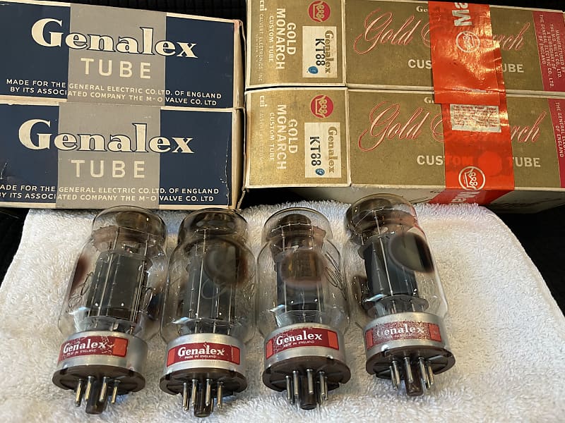 GENALEX KT88 Gold Monarch Tubes Tested in original box Made in England