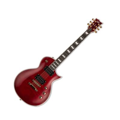 ESP LTD EC-1000T CTM 6-String Right-Handed Electric Guitar with Full-Thickness Mahogany Body (See-Thru Black Cherry) image 5