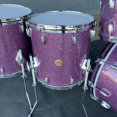 Gretsch USA Custom 6-Piece 8/10/12/14/16/22" Drum Set Kit in Purple Glass image 8