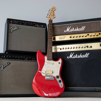 Squier FSR Vintage modified cyclone Fiesta red | Reverb