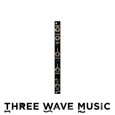2hp Hat - Cymbal Percussion Module Black Panel [Three Wave Music] image 1
