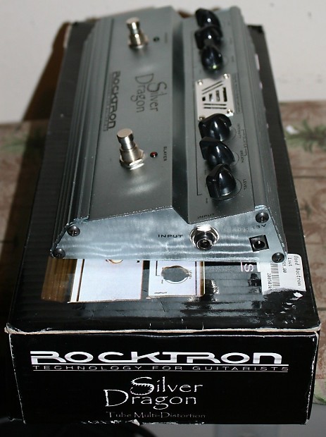 Rocktron Silver Dragon Distortion Guitar Effect Pedal with box and manual