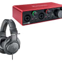 Focusrite Scarlett 2i2 3rd Gen + Audio-Technica ATH-M20X Studio Headphones