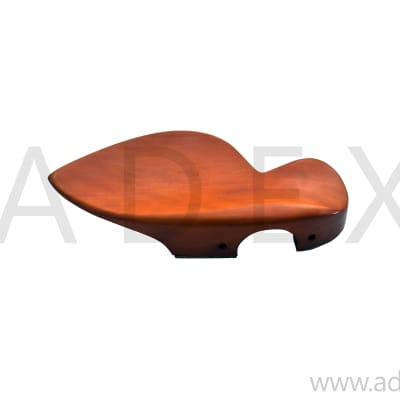 Violin 4/4 Chin Rest Shark Model made from Dyed Boxwood with Black clamp image 1