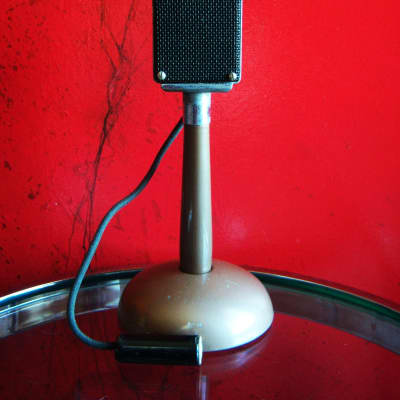 Vintage RARE 1930's Shure Brothers "G" / 701A crystal microphone with cable and Shure S34A detachable stand 55 55S 737A image 1