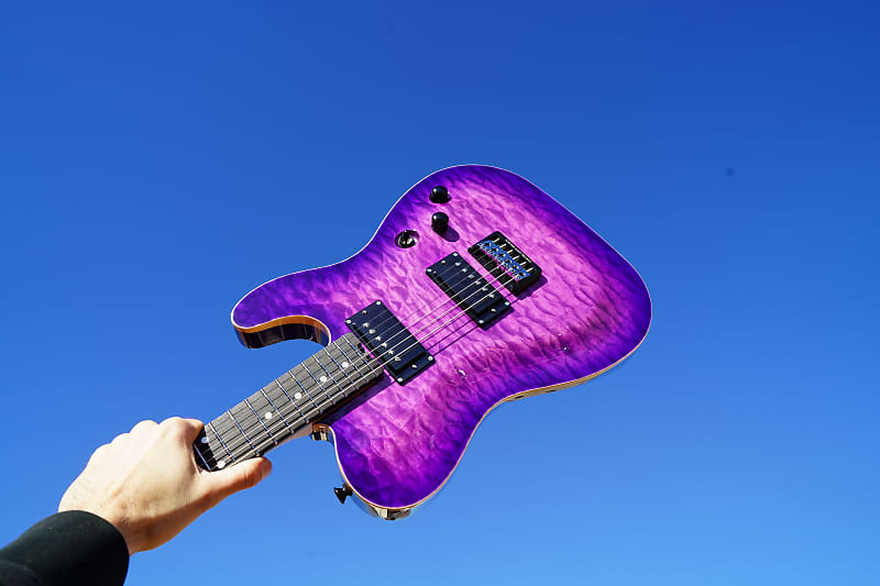 Schecter Diamond Series PROTOTYPE PT Classic - Purple Burst 6-String w/  Black Tweed Hard Case