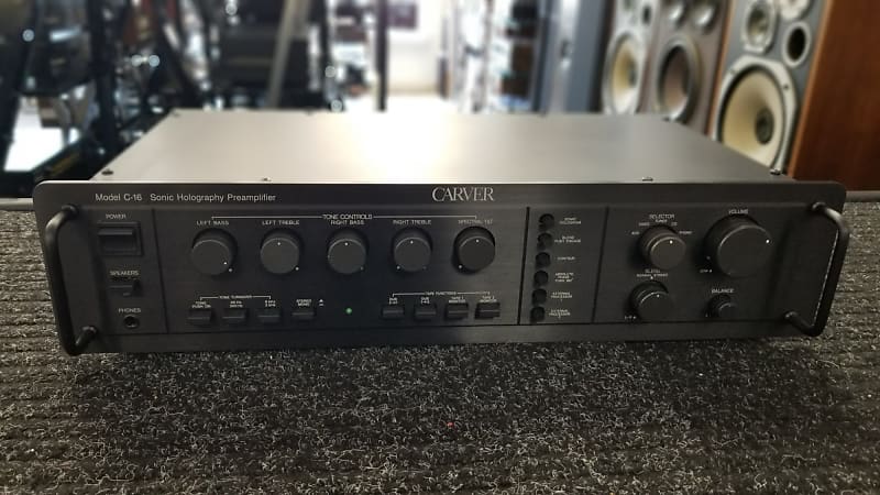 CARVER C-16 プリアンプ 黒色 Vintage Carver C-16 Stereo Preamp - Quick and Dirty Video