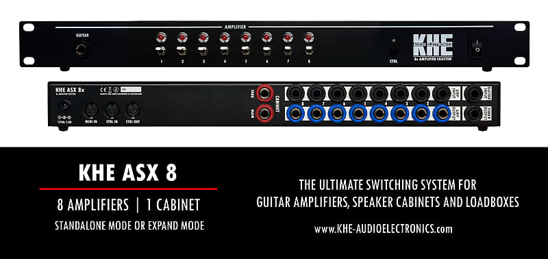 ギター KHE ASX 8 8x Amplifier Switcher ASX 8 - Amplifier Switcher — KHE Audio | Amp Cab Switchers