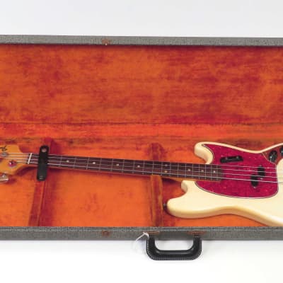 1966 Fender Mustang Bass - Olympic White - First Year Model with Original Case image 13
