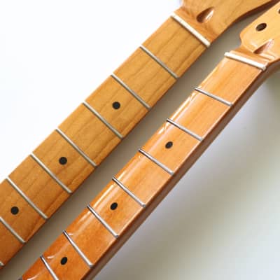 F-style 22-pin TL Canadian Baked Maple Electric Guitar Neck Guitar Handle Natural Brightness image 3