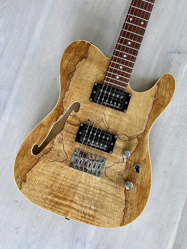 IYV Thinline Telecaster Natural Spalted Maple Reverb
