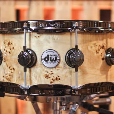 DW 6x14 Collector's Purpleheart HVLT Mapa Burl Snare Drum - SO#1315783 image 1