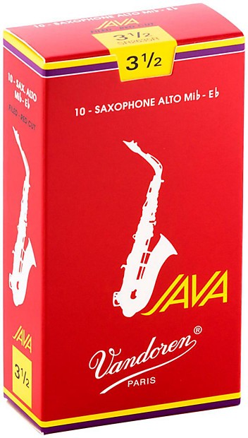Vandoren SR2635R Java Red Alto Saxophone Reeds - Strength 3.5 (Box of 10) image 1