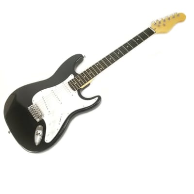 Zenison 6 String Strat Black Mustang Electric Guitar Solid Body & Plush Ultra Padded Gig Bag image 2