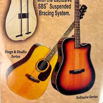 Boulder Creek  Solitaire ECR1-N - Natural Spruce/ Mahogany Solid Wood Electro/Acoustic Guitar image 23