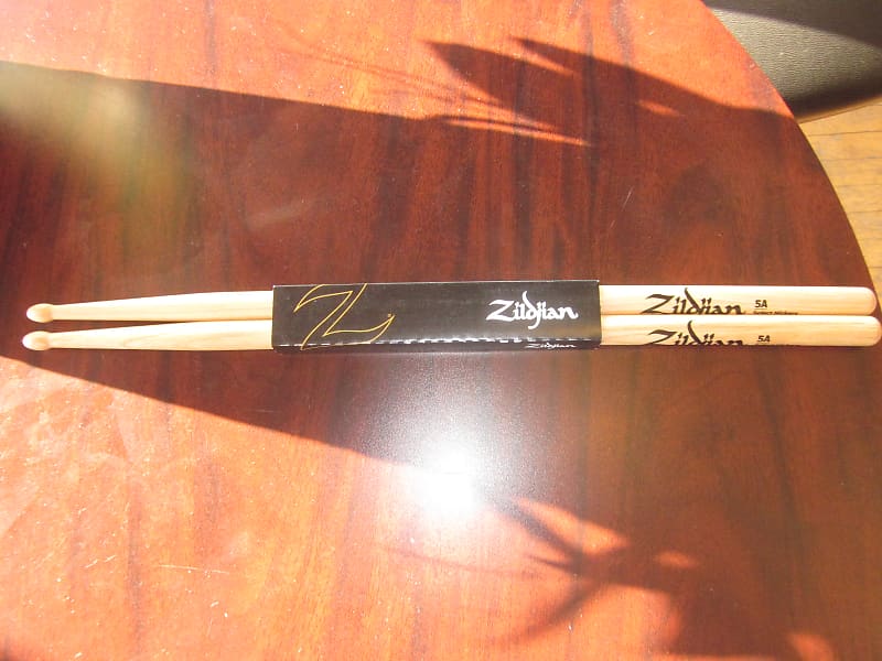 Zildjian 5a wood natural drumsticks  Select Hickory image 1