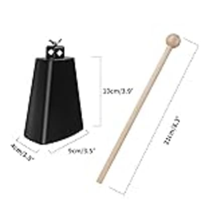 7 Inch Metal Steel Cow Bells Noise Makers Hand Percussion Cowbell With  Stick For Drum Set