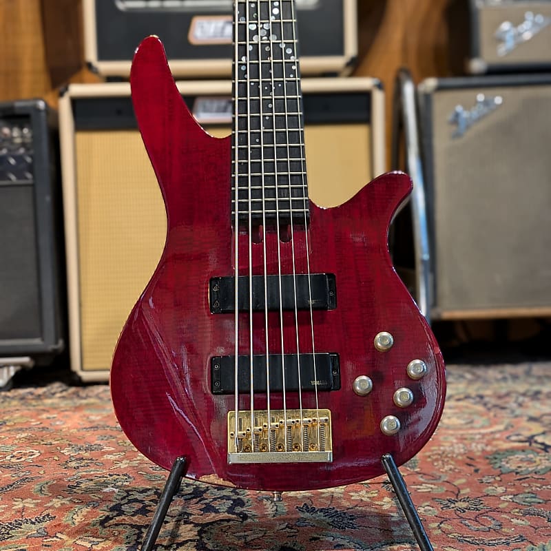 ベース Yamaha RBX6JM John Myung Model Ruby Red Yamaha RBX6JM John Myung 6-String Ruby Red Bass, No Case USED