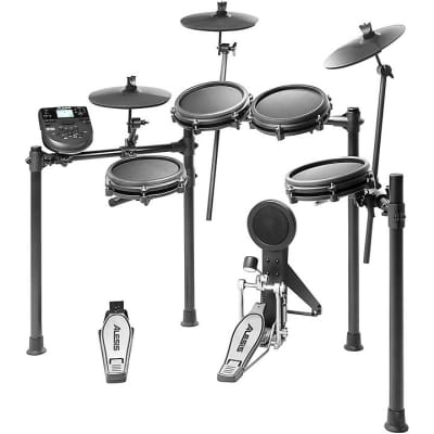 Alesis Nitro Mesh Kit 8-Piece Compact Drum Kit with 300+ Sounds, Kick Pedal, and Drum Rack - BLACK HEADS image 2