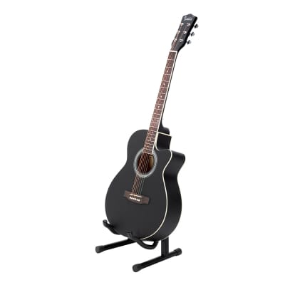 （Accept Offers）Glarry GT501 40 Inch Cutaway Auditorium Acoustic Guitar Matte Spruce Front Folk Black image 8