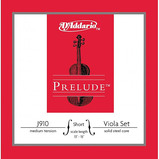 D’Addario Prelude Viola String Set Short Scale Medium Tension image 1
