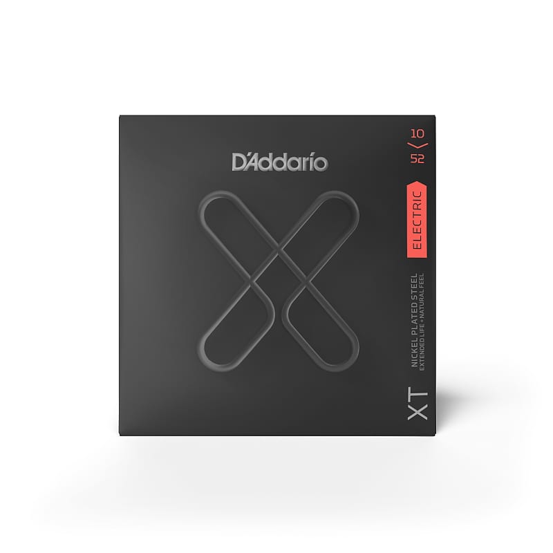 D'Addario XTE1052 XT Nickel-Plated Steel Electric Guitar Strings, Light Top/Hea