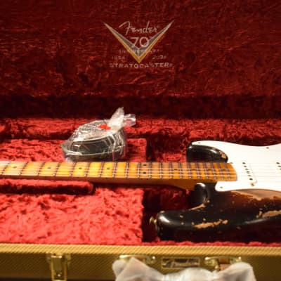 Mint Fender Limited Edition 70th Anniversary 1954 Stratocaster Super Heavy Relic Wide-Fade 2-Color Sunburst image 11