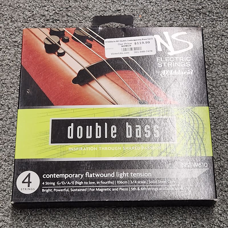 Helicore Orchestra Bass Set - Medium Gauge - 1/2 Size