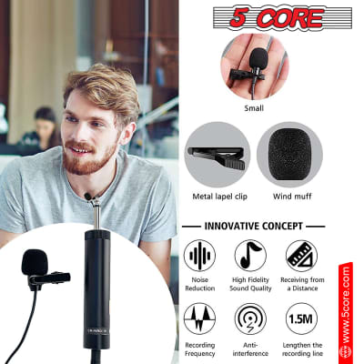 5 Core Lavalier Microphone for iPhone & Tablet External Clip On Mini Lapel Mic for Video Recording & Vlogging with 3.5mm Connector MIC WRD 10 image 12