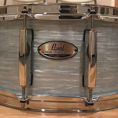 Pearl STS1465S/C414 Session Studio Select 6.5x14" Snare Drum in Ice Blue Oyster *IN STOCK* image 2