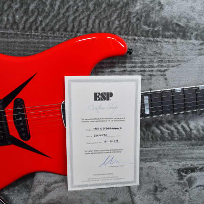 ESP Custom Shop Chris Degarmo "Cross Daggers" ST 2023 -  Red With Black Cross Daggers Graphic w/OHSC image 11