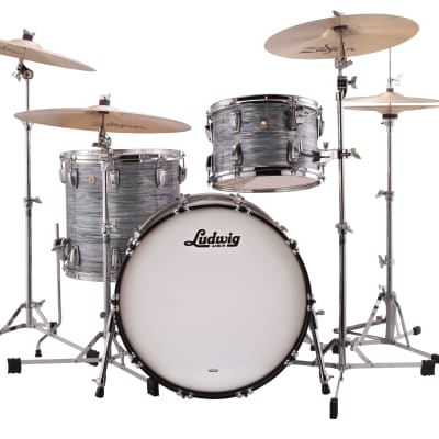 Ludwig Classic Maple Vintage Blue Oyster Fab 14x22_9x13_16x16 Drums Shell Pack Made in USA Authorized Dealer image 3