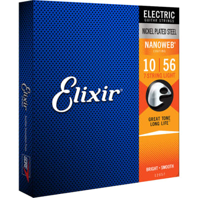 Elixir Nanoweb Nickel Electric Guitar Strings 10-56 (7 String) for sale