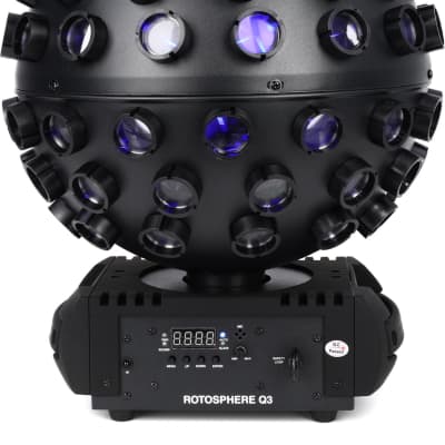 Chauvet DJ Rotosphere Q3 RGBW LED Mirror Ball Simulator Effect  Bundle with Chauvet DJ FCQ Fog Machine Cleaning Fluid - 1 Quart image 3
