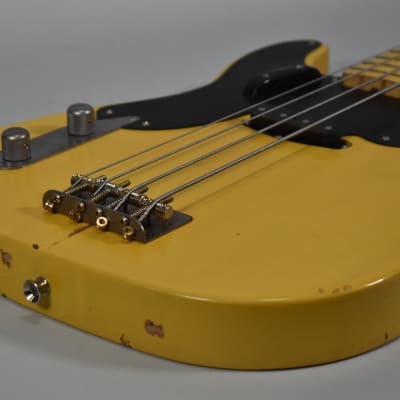 Nash PB-55 Relic Blonde Finish Left-Handed Electric Bass Guitar w/Bag image 6