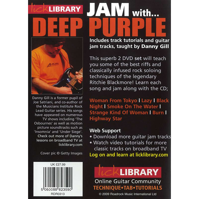 Roadrock International Lick Library: Jam With Deep Purple DVD, CD - DVD