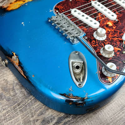 MyDream Partcaster Custom Built -Lake Placid Blue over Sunburst Hepcat L-series image 7