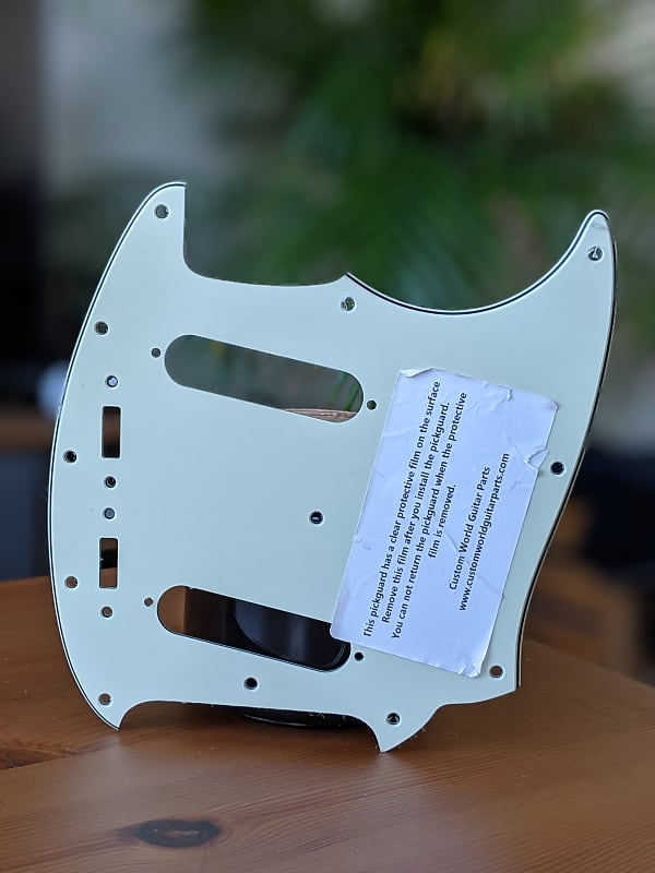 Custom World Guitar Parts Mustang Pickguard Mint Green Reverb