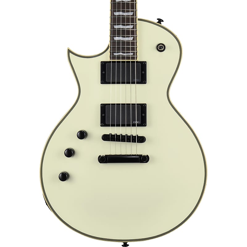 ESP LTD EC-401 Left Handed Single Cutaway Electric Guitar, Olympic White image 1