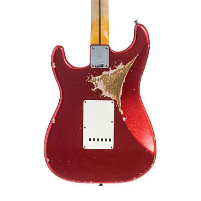 Fender Custom Shop 1957 Stratocaster Heavy Relic, Lark Guitars Custom Run -  Red Sparkle (552) image 2