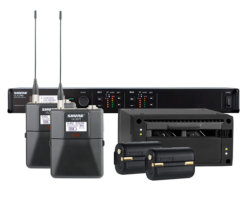 Shure ULXD Dual-Channel Wireless Kit with Bodypack, Receiver, | Reverb