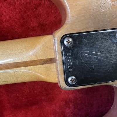 Fender Jazz Bass made in USA( 1973 ) 1972-1974 Maple Neck Pearl Block Inlays in good condition with original hard case and original owners manual image 17
